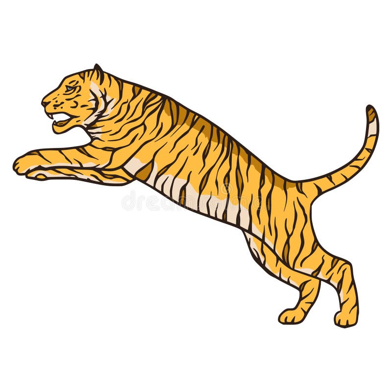 Bengal Tiger Cartoon Jungle Safari Tropical Animal Illustration. Stock Vector - Illustration of beast, scary: 222291238 Bengal Tiger Cartoon Jungle Safari Tropical Animal Illustration. Stock Vector - Illustration of beast, scary: 222291238