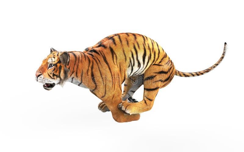 Tiger 3d PNG, On The The Tiger Jumps Out Of The 3d Illustration, 3d Art, 3d  Rendering, Background PNG Image For Free Download