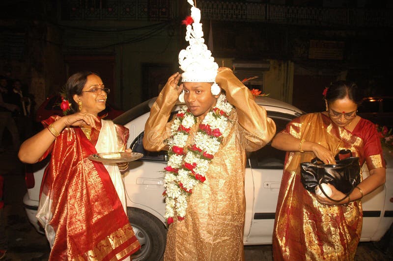 Bengalese che wedding i rituali in India immagini stock libere da diritti Bengalese che wedding i rituali in India immagini stock libere da diritti