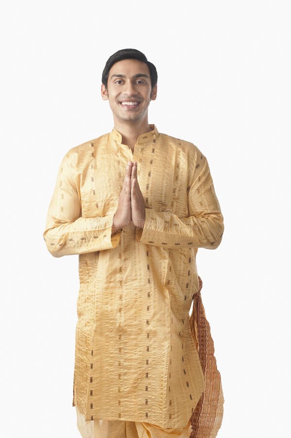 Bengali Man Standing In A Prayer Position Stock Photo Image of shot