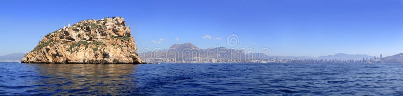 Benidorm panoramic view from island