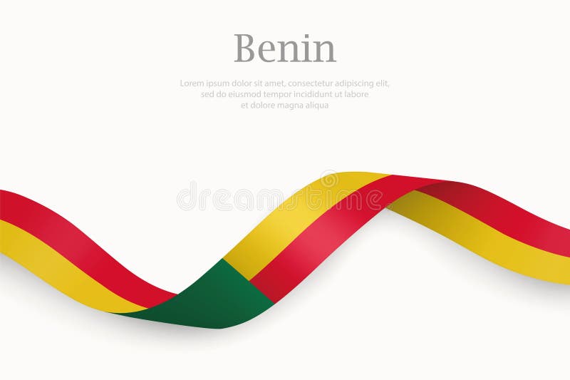Benin-flagga på menyfliksområdet vektor illustrationer