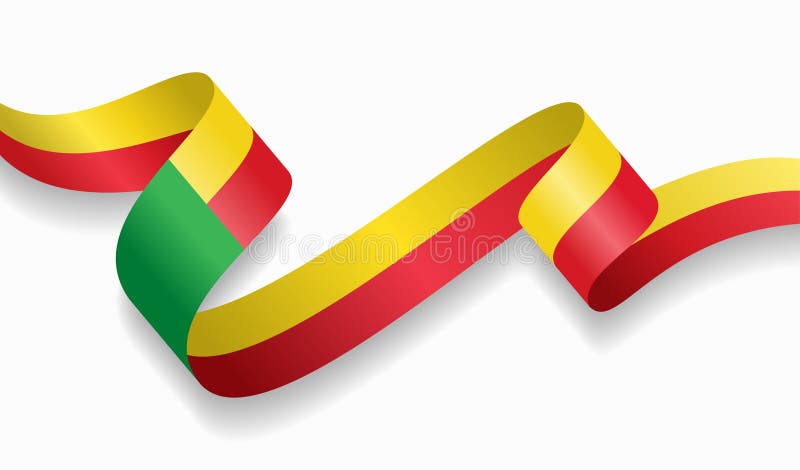 Benin-flaggens abstrakt bakgrund. Vektorillustration. royaltyfri illustrationer