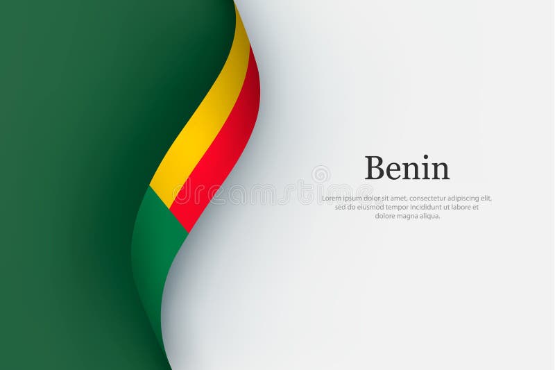 Beninflagga vid väv av band vektor illustrationer