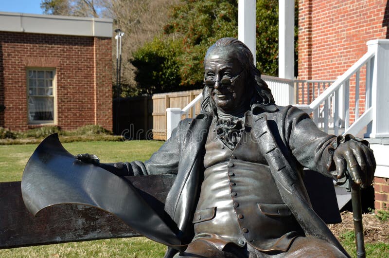 Benjamin Franklin, Main Street, Smithfield, VA Royalty Free Stock