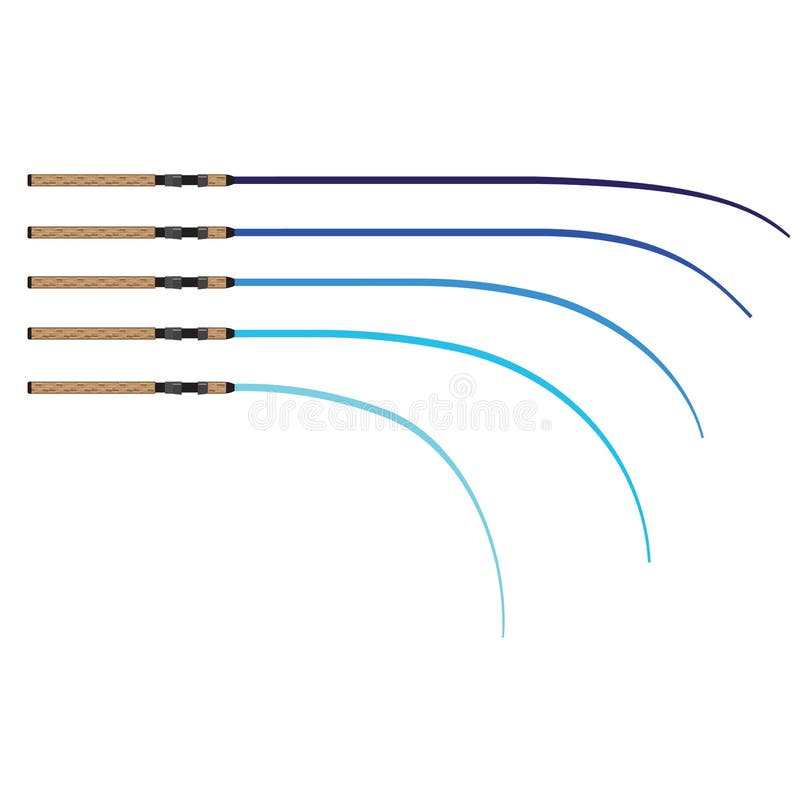 Download Bent Fishing Rod Vector Curved Rod Blanks Illustration ...