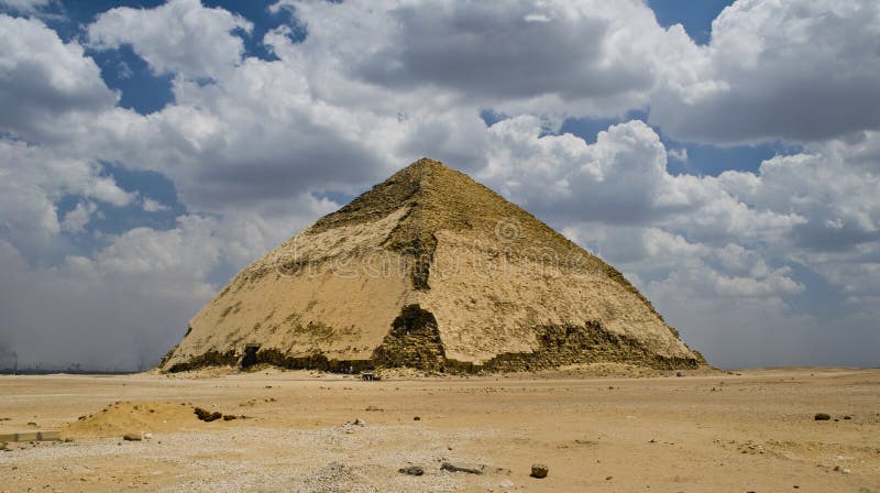 Bent pyramid stock photos