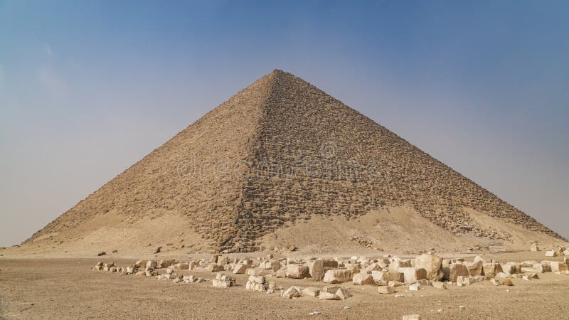 The Bent Pyramid is an ancient Egyptian pyramid located at the royal necropolis of Dahshur, approximately 40 kilometres south of royalty free stock photos