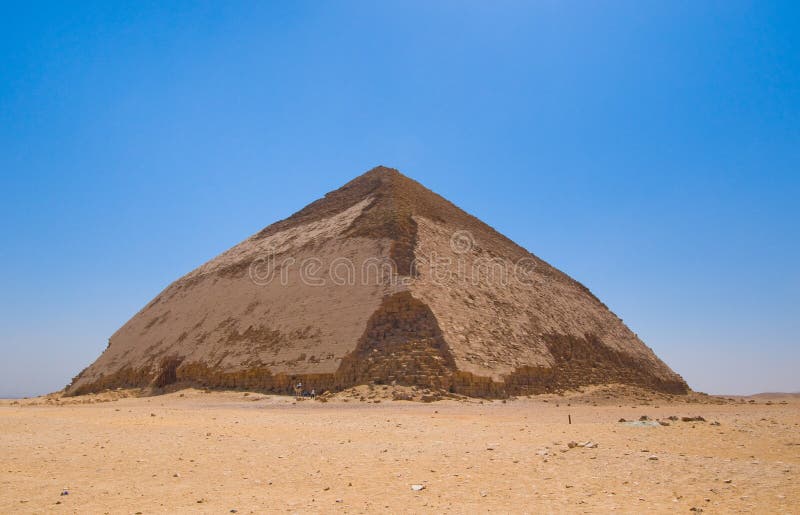 Bent pyramid at Dahshur, Cairo, Egypt stock photo