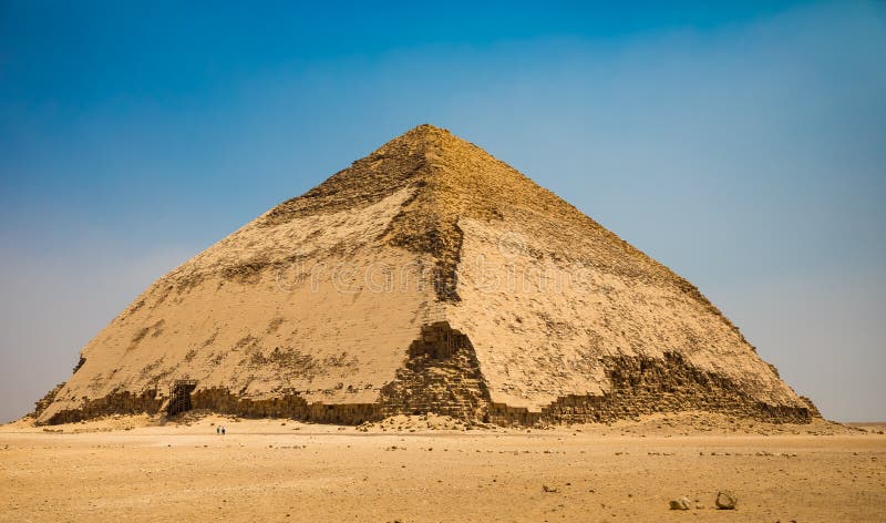 The Bent Pyramid Dashur Egypt stock photo