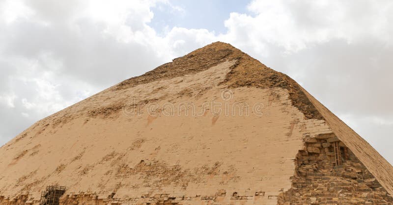 Bent Pyramid i nekropol av Dahshur, Kairo, Egypten