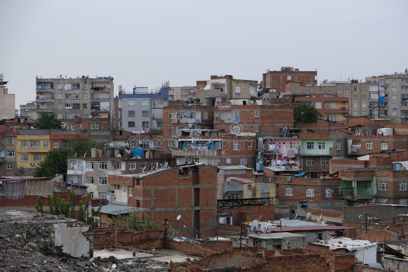 Benusen, one of the poorest neighborhoods of Diyarbakır consisting of old houses