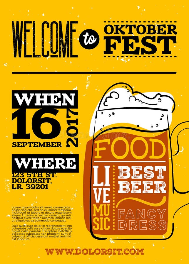 Benvenuto al manifesto di Oktoberfest royalty illustrazione gratis Benvenuto al manifesto di Oktoberfest royalty illustrazione gratis