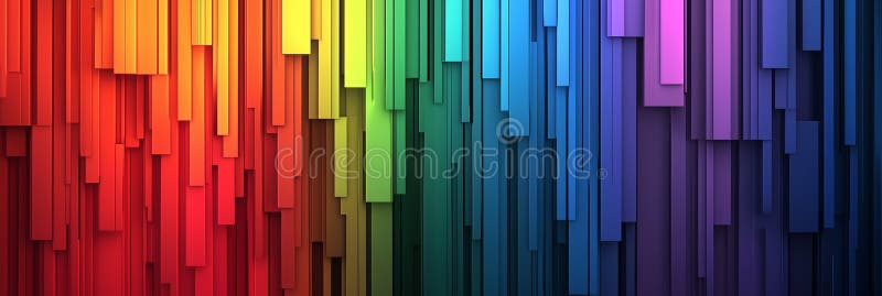 Benzi verticale vii de culori curcubeu într-un design abstract minimalist royalty free illustration
