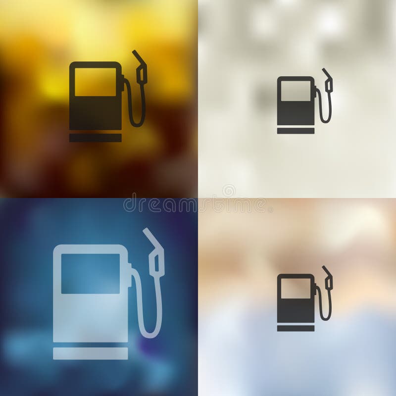 Benzinestationpictogram op vage achtergrond vector illustratie Benzinestationpictogram op vage achtergrond vector illustratie