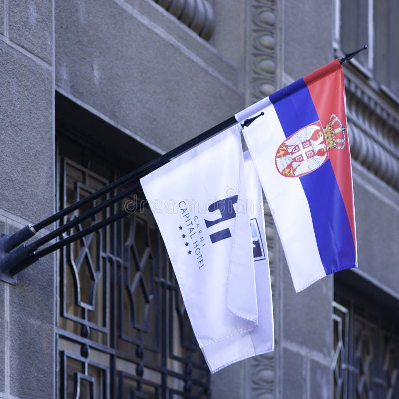 Beograd, Serbia, December 15 2019 - Hotel Capital Flags Editorial Stock ...