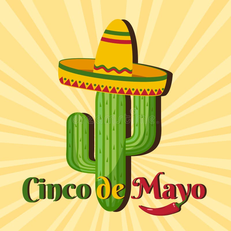Ber?mkort f?r Cinco de Mayo Ferie i Mexico vektor stock illustrationer Ber?mkort f?r Cinco de Mayo Ferie i Mexico vektor stock illustrationer