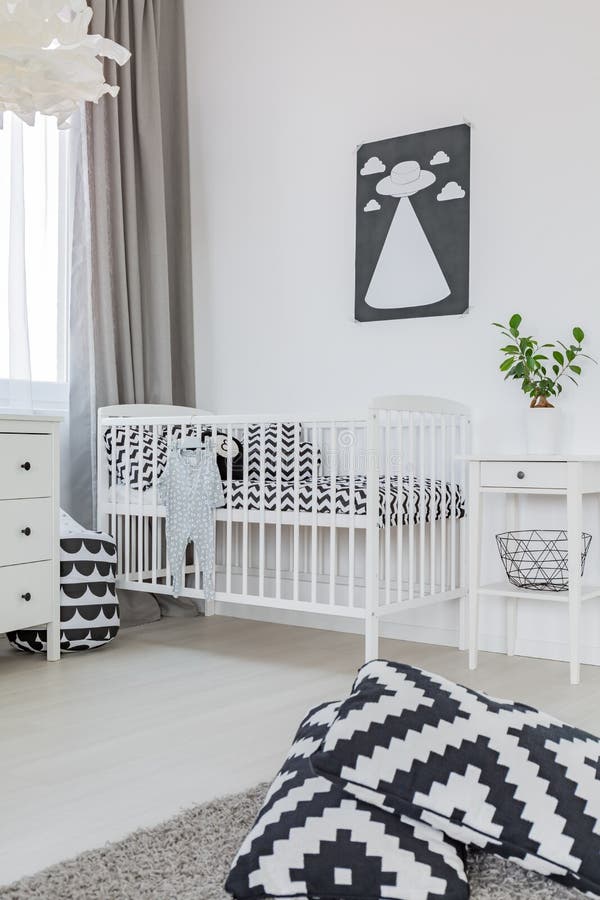 Berbecia pokój w scandi stylu obrazy stock Berbecia pokój w scandi stylu obrazy stock