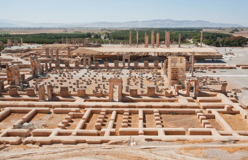 Bereich der ruinierten Stadt Persepolis lizenzfreies stockbild Bereich der ruinierten Stadt Persepolis lizenzfreies stockbild