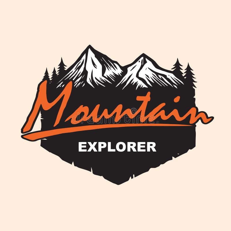 Berg erforschen Logo Design Vector Template
