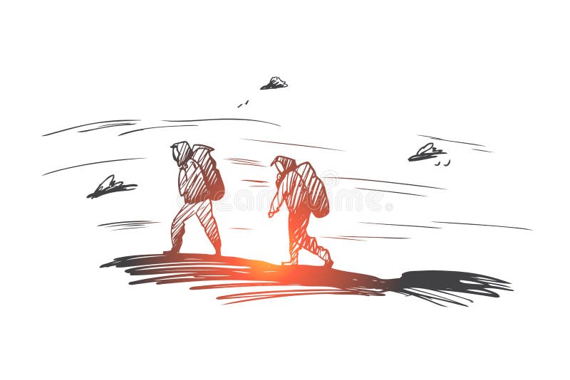 Berg klättring, ytterlighet, sportbegrepp Hand dragen isolerad vektor vektor illustrationer Berg klättring, ytterlighet, sportbegrepp Hand dragen isolerad vektor vektor illustrationer