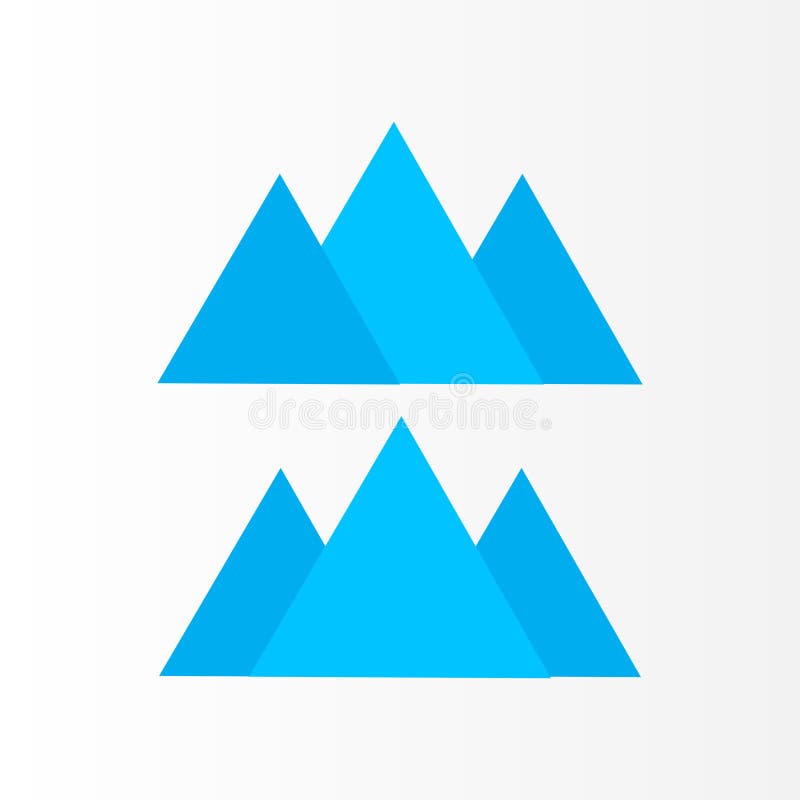 Berg Logo Design Drie berg vectorembleem vector illustratie Berg Logo Design Drie berg vectorembleem vector illustratie