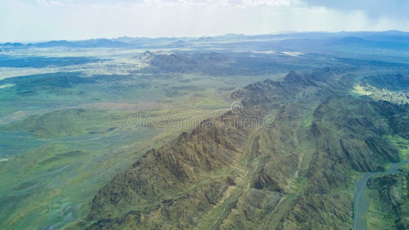 mountain view in the mongolian desert. High quality photo. mountain view in the mongolian desert. High quality photo