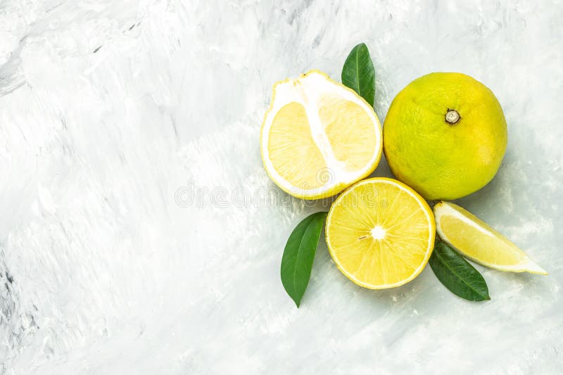 Bergamot. fresh bergamot fruit, Kaffir Lime, Citrus bergamia. on a light background. banner, menu, recipe place for text, top view stock photography