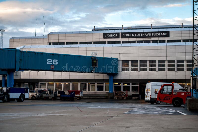 Bergen International Airport, Norway Editorial Stock Image - Image of ...