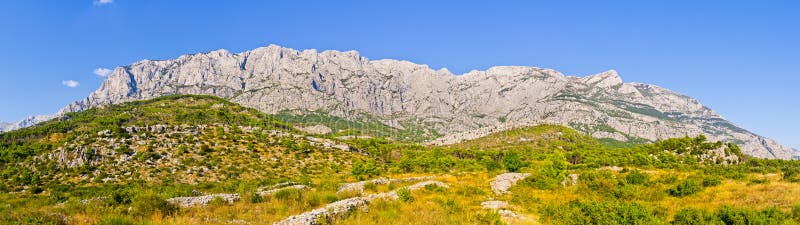 Bergketen in het nationale park van Biokovo, Kroatië