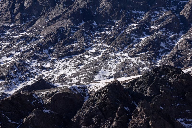 Andes mountain range, seen from Portillo, Chile. Andes mountain range, seen from Portillo, Chile