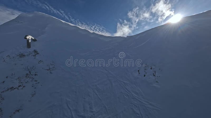 Bergsteig Sonnenhang Berggipfel Felswand kino gefrorener Alm Landschaft Bergsicht