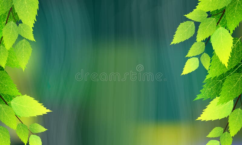 Berktakken en regenachtige achtergrond stock illustratie Berktakken en regenachtige achtergrond stock illustratie