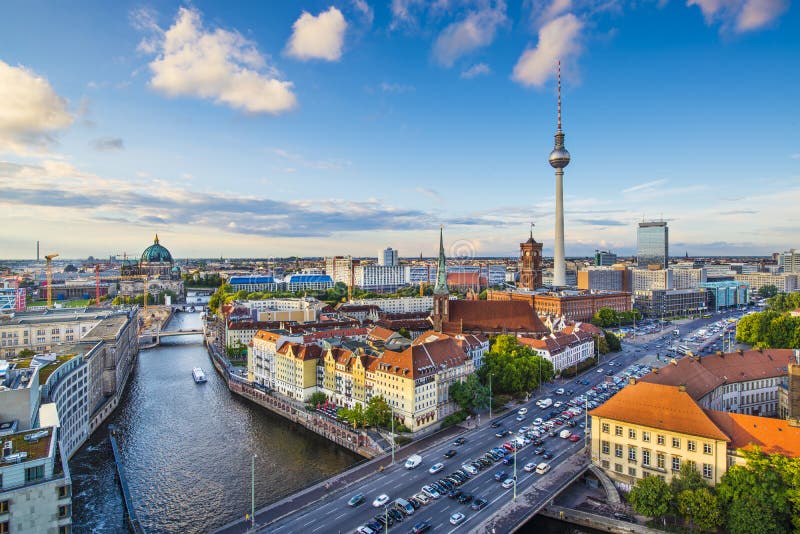 Berlin, Germany linia horyzontu fotografia stock Berlin, Germany linia horyzontu fotografia stock