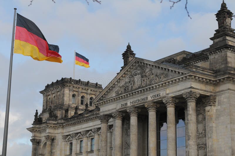 GERMAN PARLIAMENT BUILDING REICHTAG AND BUNDESTAG royalty free stock image GERMAN PARLIAMENT BUILDING REICHTAG AND BUNDESTAG royalty free stock image