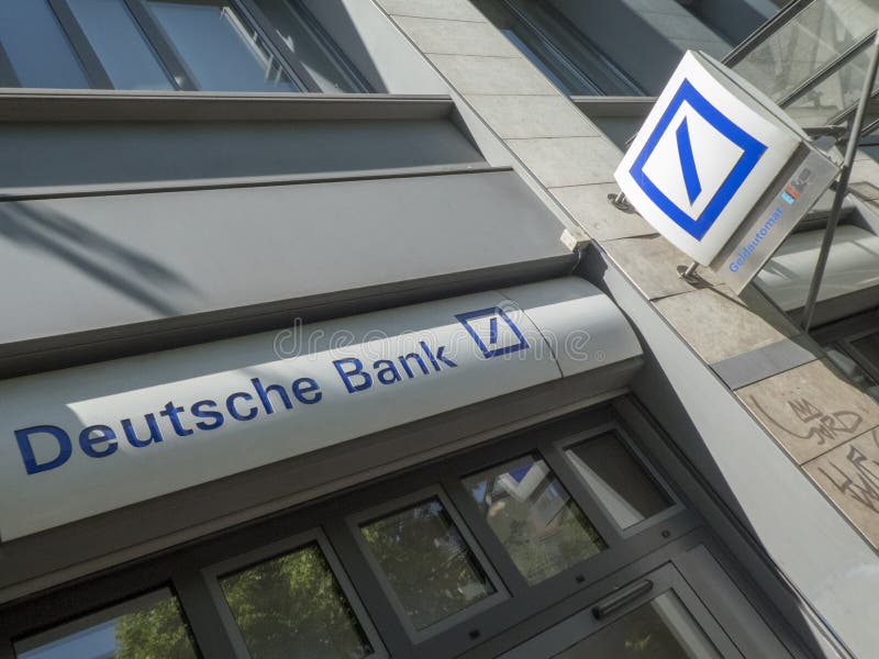 Deutsche Bank branch stock image. Image of branding - 121104239