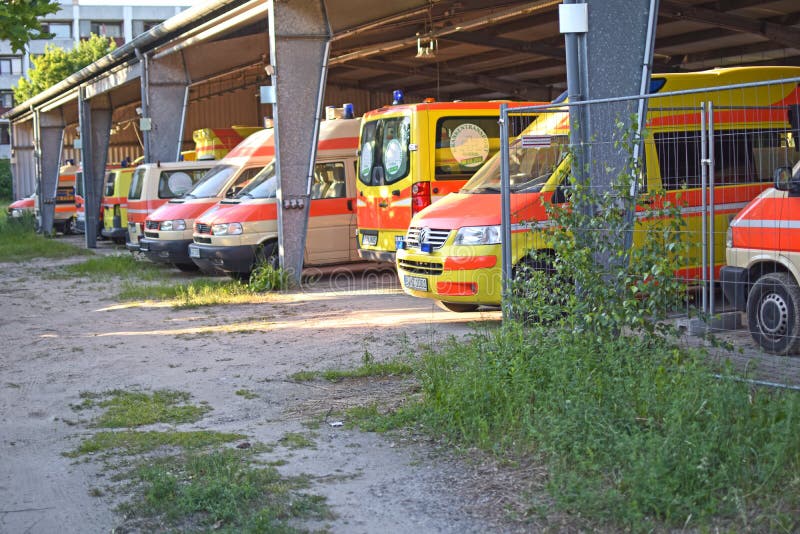 Various German Ambulances Ready for Use Editorial Image Image of