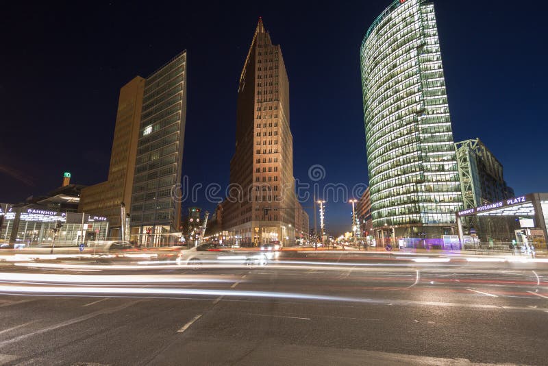 9.10.2016 BERLIN, GERMANY Skyline of the Financial District with Potsdamer Platz in Berlin