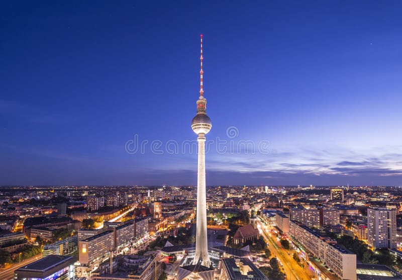 Berlin, Niemcy linia horyzontu zdjęcie stock Berlin, Niemcy linia horyzontu zdjęcie stock