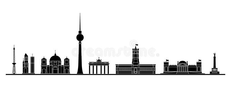 Berlin Skyline royalty-vrije illustratie Berlin Skyline royalty-vrije illustratie