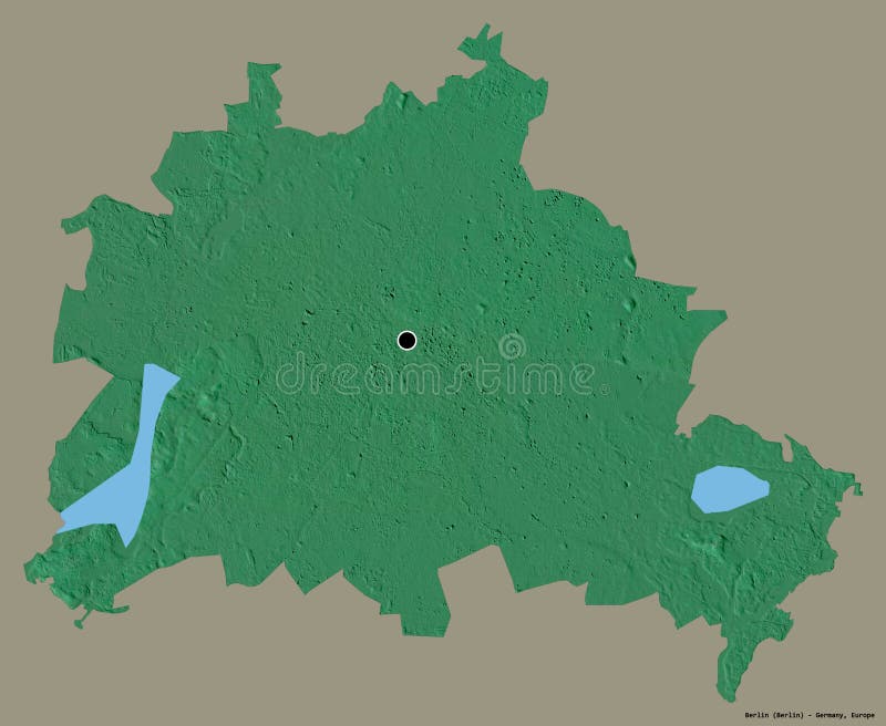 Berlin, State of Germany, on Solid. Relief Stock Illustration