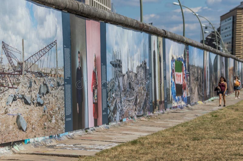 The Berlin Wall, an Historical Landmark Editorial Stock Photo Image