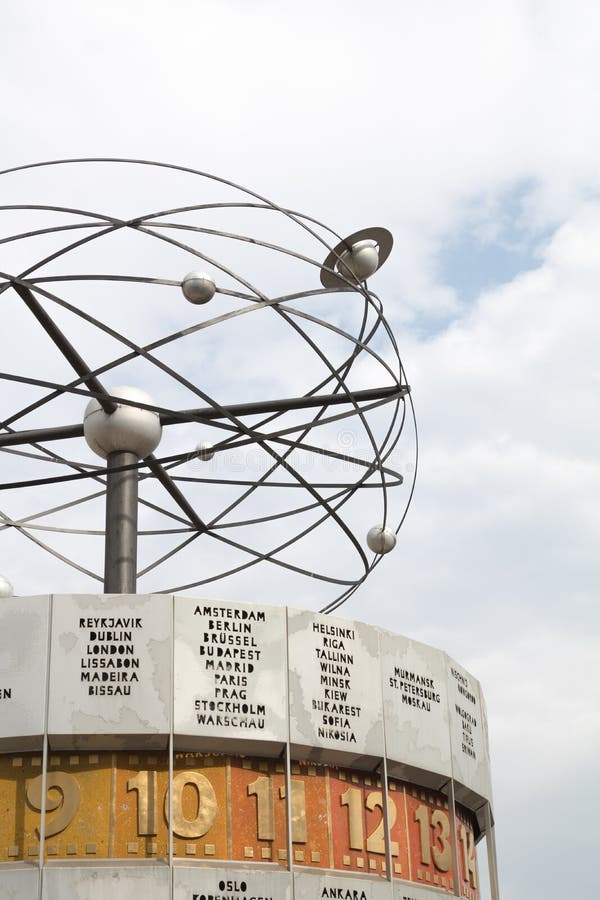 Berlin world time clock editorial photo. Image of berliner 69667371