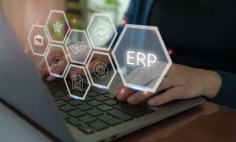 Berliner Systemkonzept. digitale Abbildung zur Darstellung des Enterprise Resource Planning Retp Systems. vektor abbildung