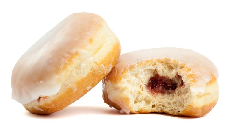Berlińczyk Pfannkuchen z dżemów plombowaniami obrazy royalty free Berlińczyk Pfannkuchen z dżemów plombowaniami obrazy royalty free