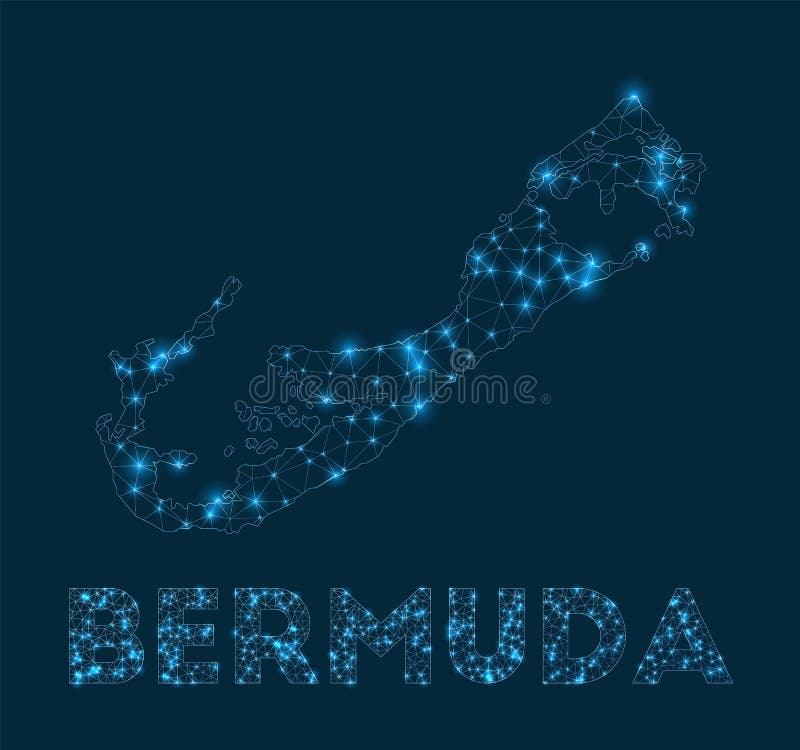 Bermuda network map. stock vector. Illustration of bermuda 175754178