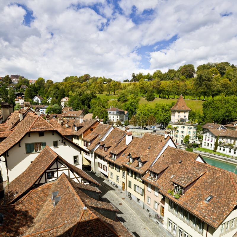 Bern Streets in a summer day, Switzerland. Bern Streets in a summer day, Switzerland