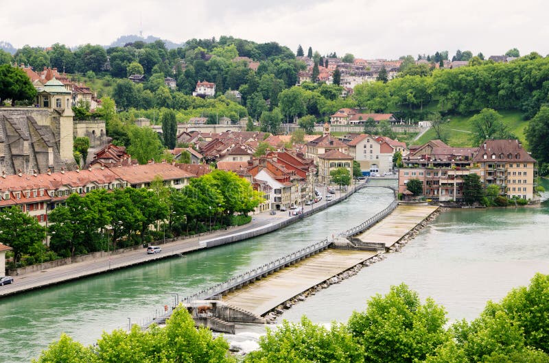 River Aare and old city of Bern. Switzerland. River Aare and old city of Bern. Switzerland