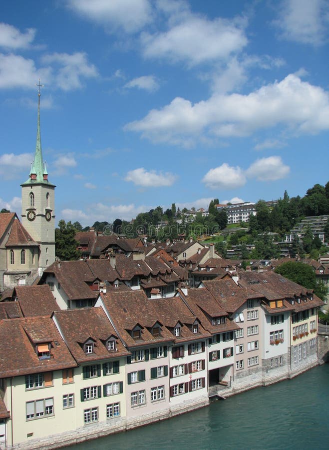 The old town of Berne / Bern, by the river Aare. A UNESCO world heritage site. The old town of Berne / Bern, by the river Aare. A UNESCO world heritage site.