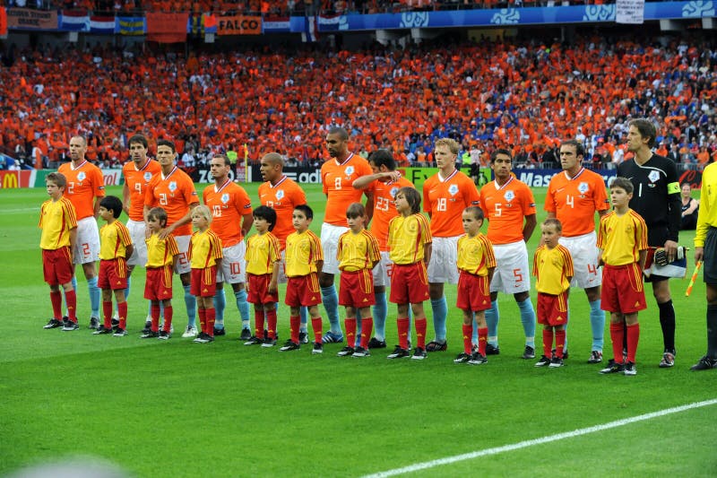 The Dutch National Team Players before the Match Editorial Photography